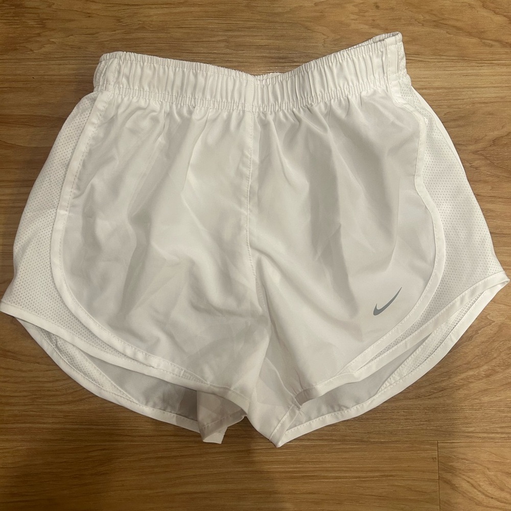 Nike White Athletic Shorts Dri-fit